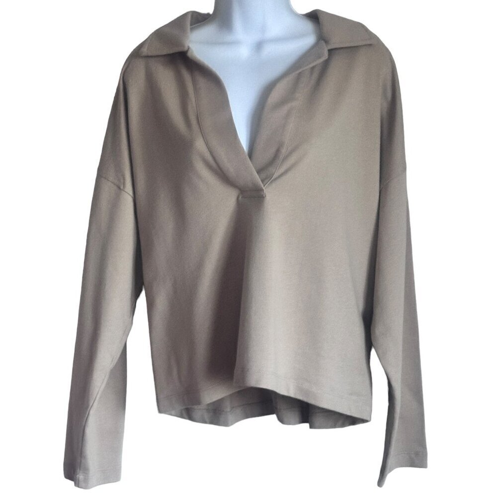 NWOT - Banana Republic Johnny Collar Polo in Whiskey Brown Size XL - Picture 2 of 9